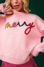 Load image into Gallery viewer, &quot;MERRY&quot; Tinsel Sweater
