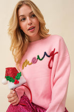 Load image into Gallery viewer, &quot;MERRY&quot; Tinsel Sweater
