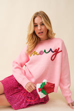 Load image into Gallery viewer, &quot;MERRY&quot; Tinsel Sweater
