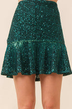 Load image into Gallery viewer, Girl Boss Sequin Fringe Skirt
