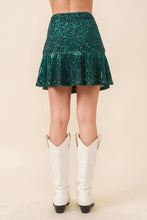 Load image into Gallery viewer, Girl Boss Sequin Fringe Skirt
