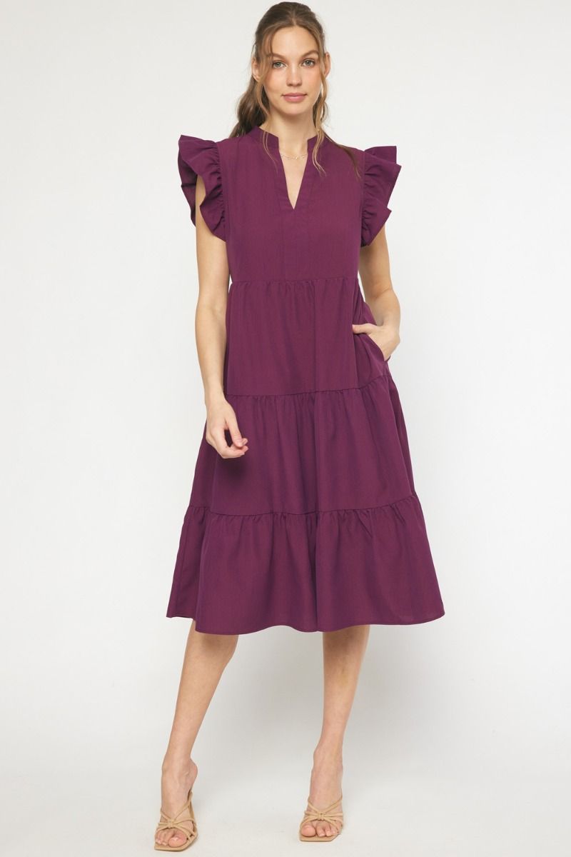 Planning Ahead Tiered Midi Dress