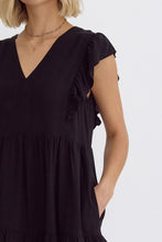 Load image into Gallery viewer, Sunday Morning Black Tiered Midi Dress
