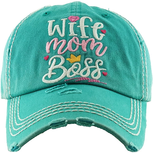 Wife Mom Boss Ball Cap