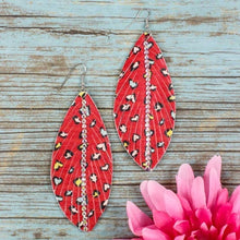 Load image into Gallery viewer, Leopard Feather Earrings
