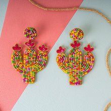 Load image into Gallery viewer, Beaded Cactus Earring
