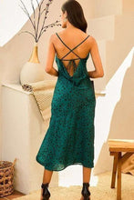 Load image into Gallery viewer, Wild Expectations Teal Satin Slip Dress
