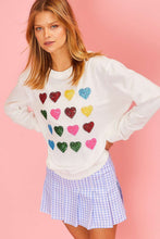 Load image into Gallery viewer, Love &amp; Joy Sequin Hearts Top
