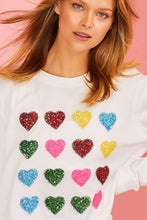 Load image into Gallery viewer, Love &amp; Joy Sequin Hearts Top
