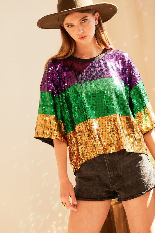 Let's Get Jazzy Plus Size Sequin Top