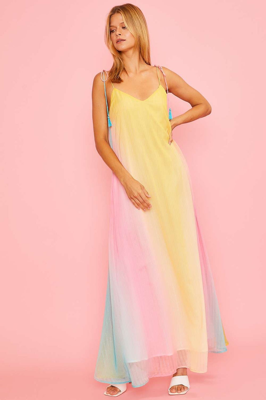 Sunny Days Pastel Ombre Maxi Dress