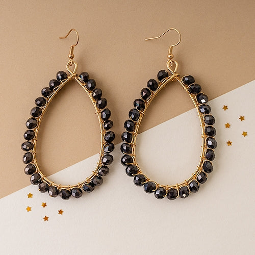 Beaded Hoop Earring