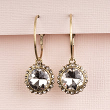 Load image into Gallery viewer, Glass Crystal Hoop Earrings
