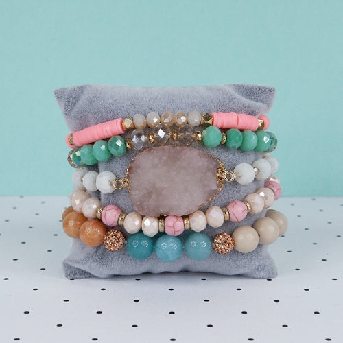 Druzy Bracelet Stack