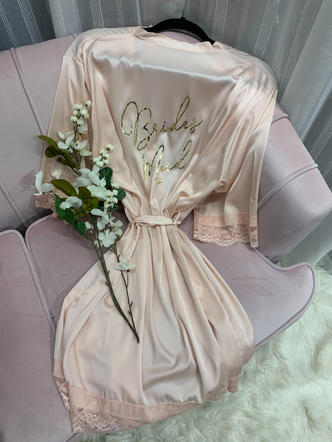 Bridesmaid Satin Lace Robe