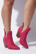 Load image into Gallery viewer, All Eyes On Me Hot Pink Studded Bootie
