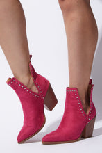 Load image into Gallery viewer, All Eyes On Me Hot Pink Studded Bootie
